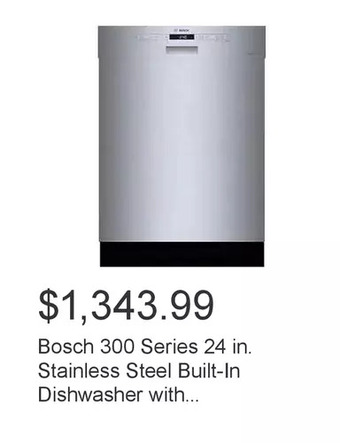 Costco Bosch 300 series 24 in. stainless steel built-in dishwasher with home connect offer