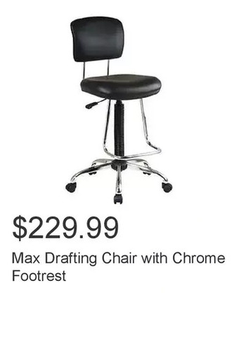 Costco Max drafting chair with chrome footrest offer