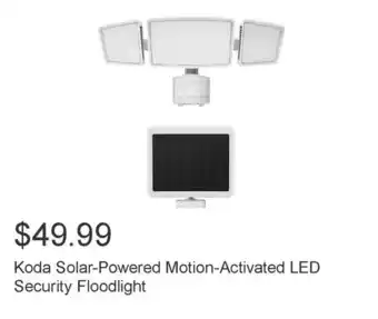 Costco Koda solar-powered motion-activated led security floodlight offer
