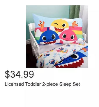 Costco Licensed toddler 2-piece sleep set offer