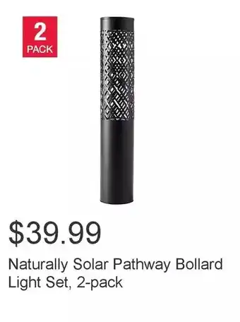Costco Naturally solar pathway bollard light set, 2-pack offer