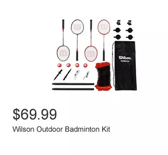 Costco Wilson outdoor badminton kit offer