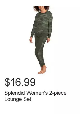 Costco Splendid women's 2-piece lounge set offer