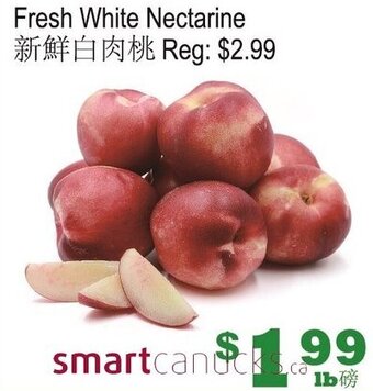Yuan Ming Supermarket Fresh White Nectarine offer