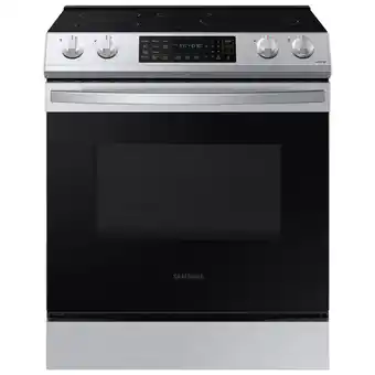 Best Buy Samsung 30" 6.3 cu ft fan convection slide-in induction air fry range (ne63b8411ss/ac) - stainless offer