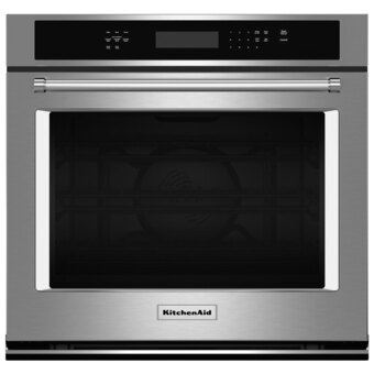 Best Buy Kitchenaid 30" 5 cu. ft. self-clean true convection electric wall oven - stainless steel offer