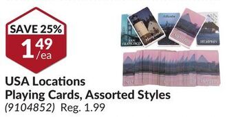 Princess Auto Usa locations playing cards, assorted styles offer