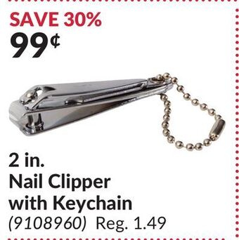 Princess Auto 2 in. nail clipper with keychain offer