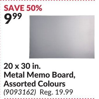 Princess Auto 20 x 30 in. metal memo board offer