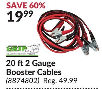 Princess Auto 20 ft2 gauge booster cables offer