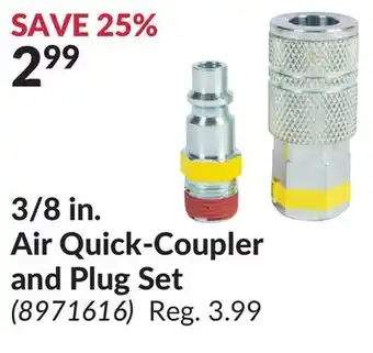 Princess Auto 3/8 in. air quick-coupler and plug set offer