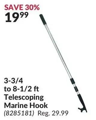 Princess Auto 3-3/4 to 8-1/2 telescoping marine hook offer