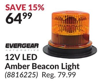 Princess Auto 12v led amber beacon light offer