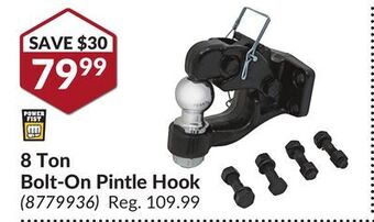 Princess Auto 8 ton bolt-on pintle hook offer
