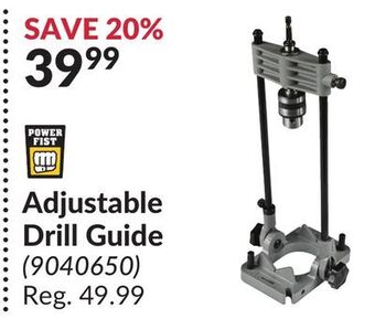 Princess Auto Adjustable drill guide offer