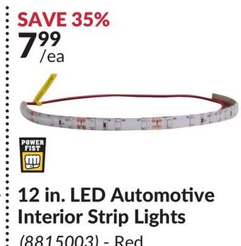 Princess Auto 12 in. led automotive interior strip lights offer