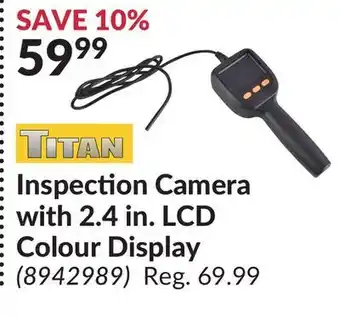 Princess Auto Inspection camera with 2.4 in. lcd colour display offer