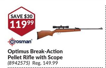 Princess Auto Optimus break-action pellet rifle with scope offer