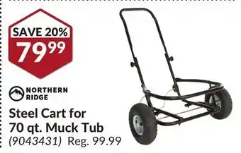 Princess Auto Steel cart for 70 qt. muck tub offer