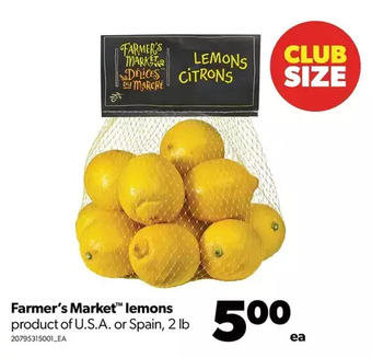 Real Canadian Superstore Farmer's market lemons offer