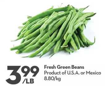 Longo's Fresh green beans offer