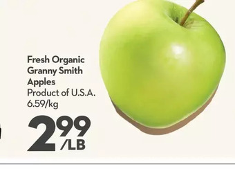 Longo's Fresh organic granny smith apples offer