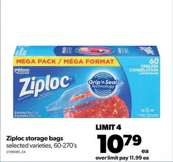 Real Canadian Superstore Ziploc storage bags offer