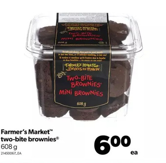 Real Canadian Superstore Farmer's market two-bite brownies offer