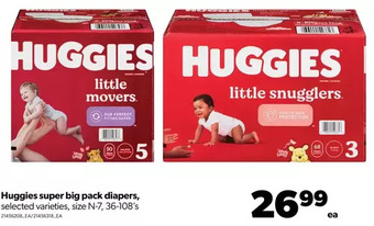 Real Canadian Superstore Huggies super big pack diapers offer