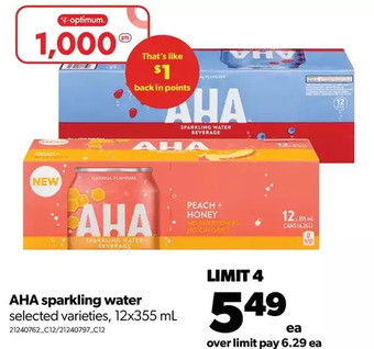 Real Canadian Superstore Aha sparkling water offer
