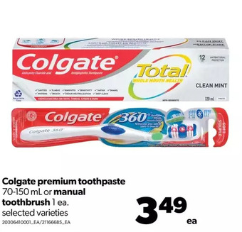 Real Canadian Superstore Colgate premium toothpaste or manual toothbrush offer