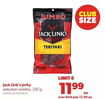 Real Canadian Superstore Jack link's jerky offer