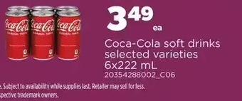 Real Canadian Superstore Coca-cola soft drinks offer