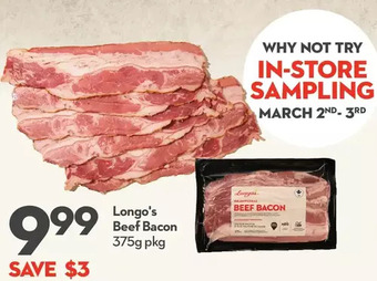 Longo's Longo's beef bacon offer