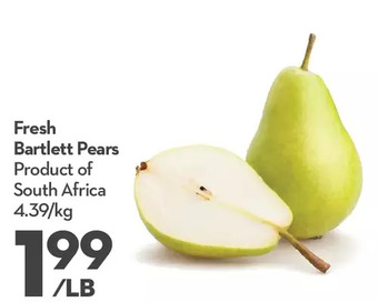 Longo's Fresh bartlett pears offer