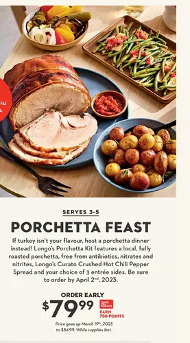 Longo's Porchetta feast offer