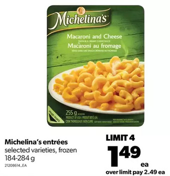Real Canadian Superstore Michelina's entrées offer