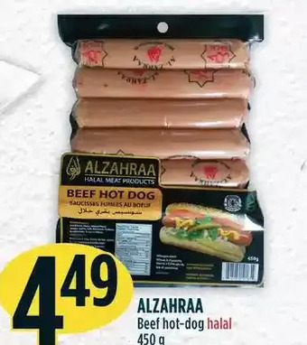 Marché Adonis Alzahraa beef hot-dog halal offer
