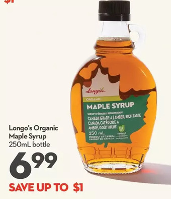 Longo's Longo's organic maple syrup offer