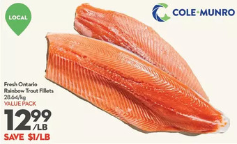Longo's Fresh ontario rainbow trout fillets offer