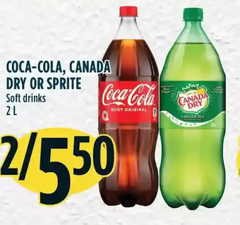 Marché Adonis Coca-cola, canada dry or sprite soft drinks offer