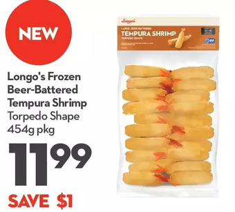 Longo's Longo's frozen beer-battered tempura shrimp offer