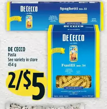 Marché Adonis De cecco pasta offer