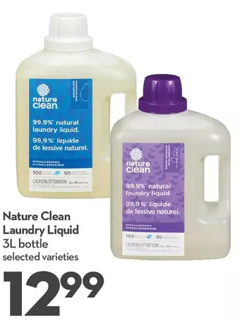 Longo's Nature clean laundry liquid offer