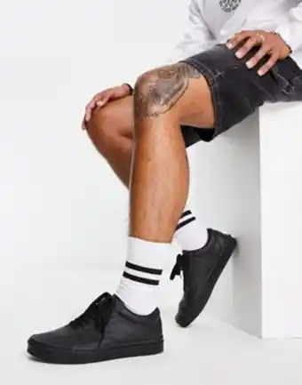 Asos Vans old skool sneakers in triple black offer