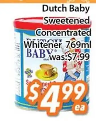 Ample Food Market Dutch Baby Sweetened Concentrated Whitener 769ml offer