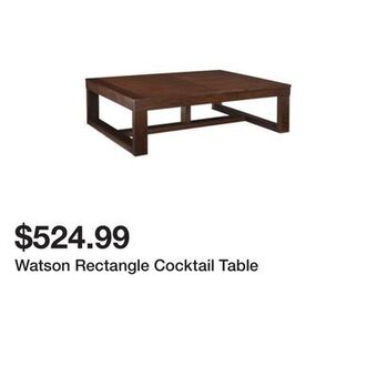 Ashley Furniture Watson rectangle cocktail table offer
