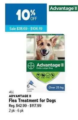 Ren’s Pets Depot All advantage ii flea treatment for dogs offer