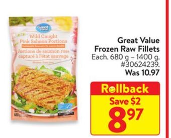 Walmart Great value frozen raw fillets offer