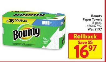 Walmart Bounty paper towels offer